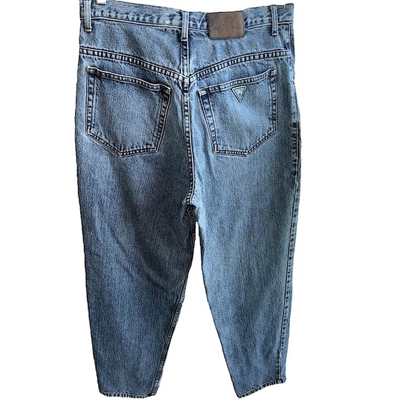 Vtg Guess Jeans High Waist Loose Fit Tapered Leg Distressed 90s Y2K Men’s 32x30 - Picture 2 of 11
